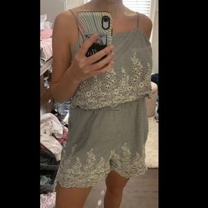 The Impeccable Pig Striped Romper